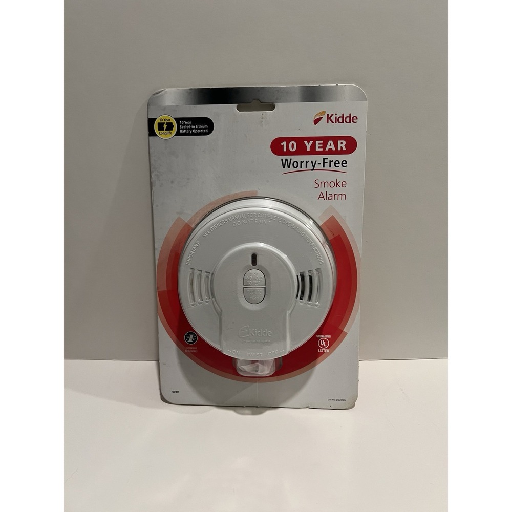 New Kidde 10 Year Battery Powered Smoke Detector with Ionization Sensor